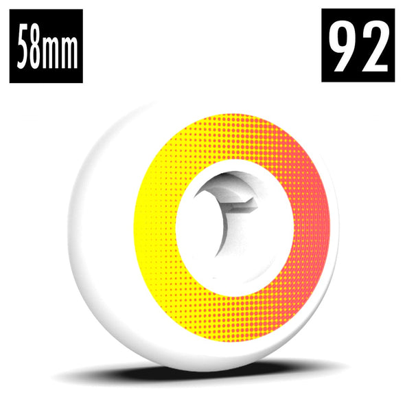 white orange yellow 92a 58mm aggressive inline skate park wheels 