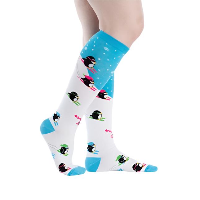 Downhill Penguins Knee High Socks