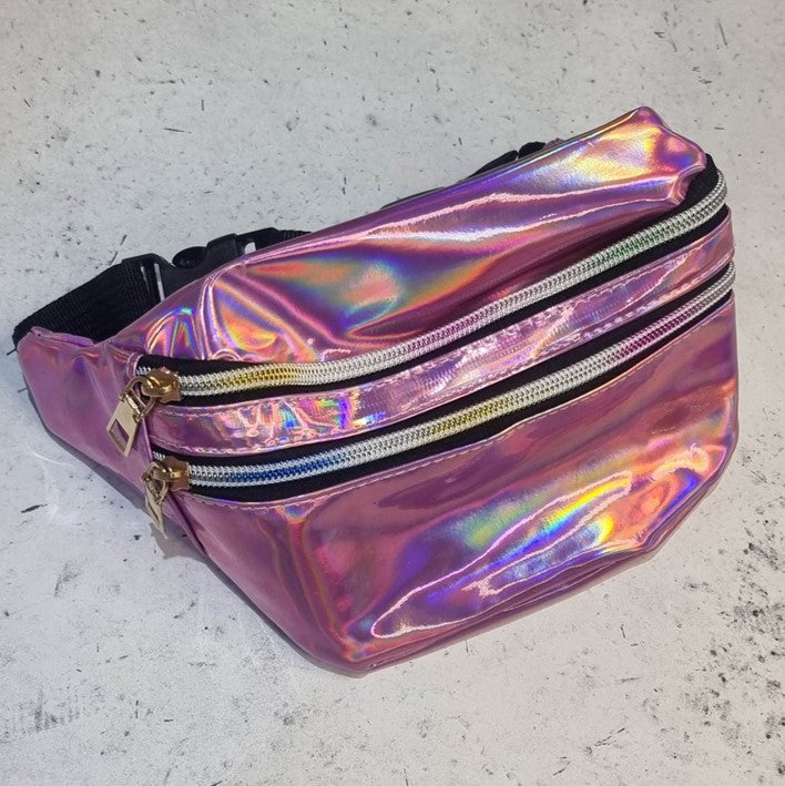 Holographic pink fanny pack sale