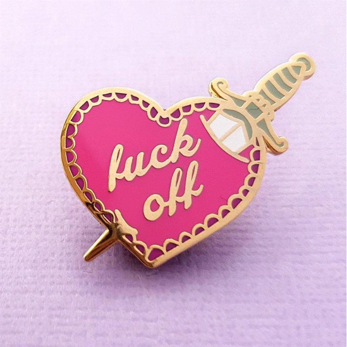 heart dagger pin 