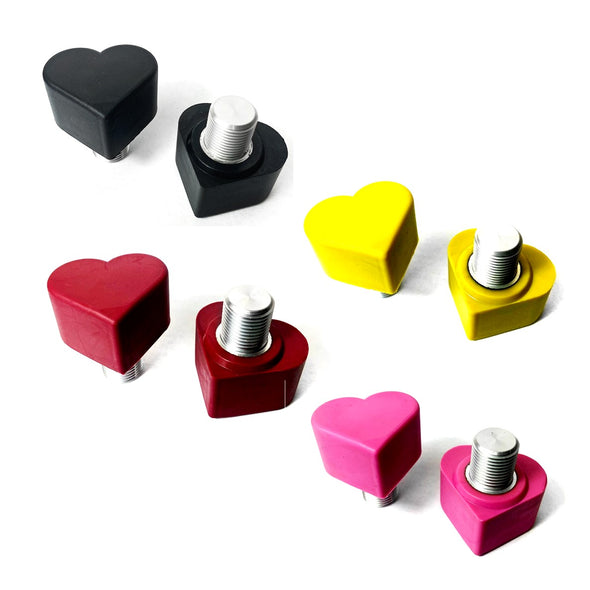 love small heart roller skate toe stops pink black red  yellow 