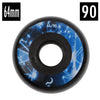 ground control black blue 64mm 90a inline aggressive wheels 