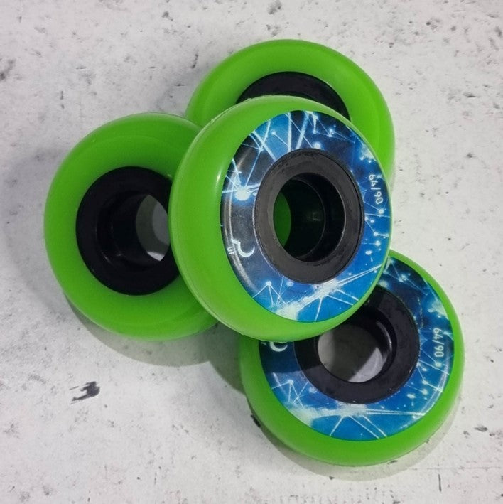 Ground Control UR Constellation Green Inline Wheels 64mm 90A - 4 Pack - Lucky Skates