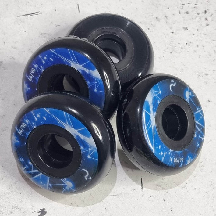 Ground Control UR Constellation Black Inline Wheels 64mm 90A - 4 Pack