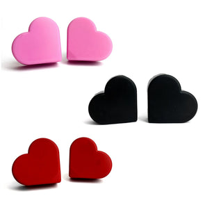 love heart roller skate toe stops pink black red 