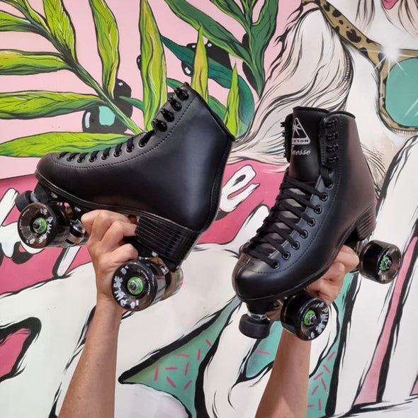 black retro roller skate hightops 'Jackson' 