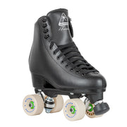 black high top artistic quad rollerskates 