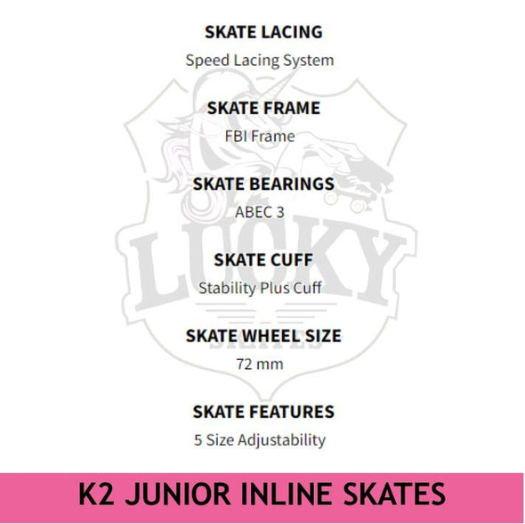 Kids Adjustable K2 Marlee Purple/Coral Inline Skates *Last Pair* Size 11J-2