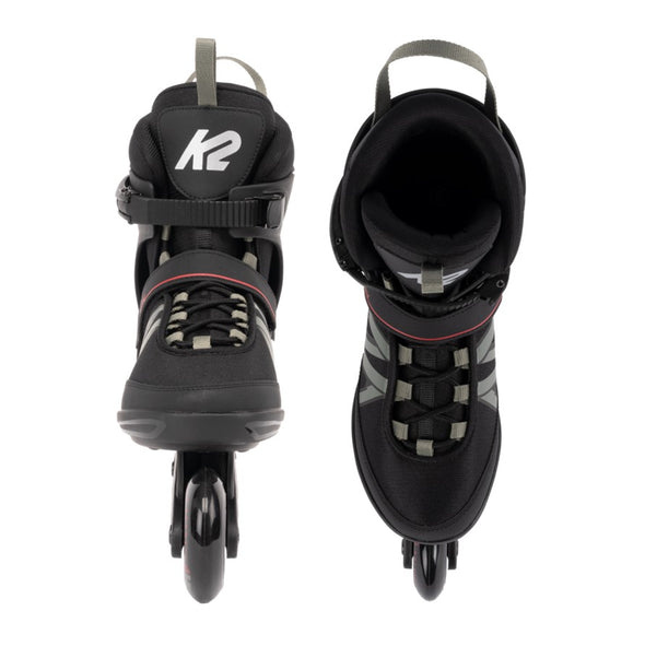 mens recreational fitness rollerblade inline skates black red