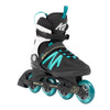 womens recreational fitness rollerblade inline skates black teal