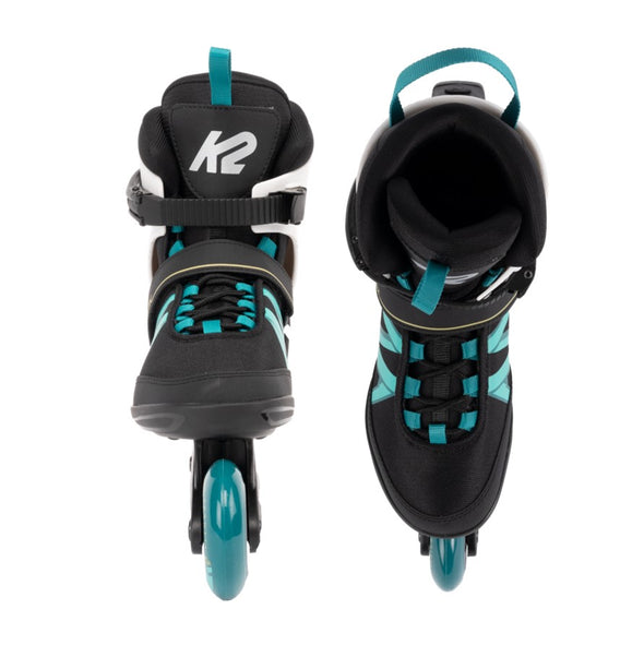 womens recreational fitness rollerblade inline skates black teal