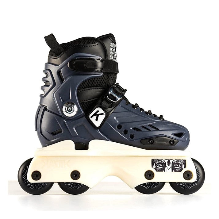 Kids Adjustable Kaltik K-Skate Blue Steel Nylon Aggressive Inlines - Lucky Skates