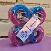 purple blue glitter light up roller skate wheels