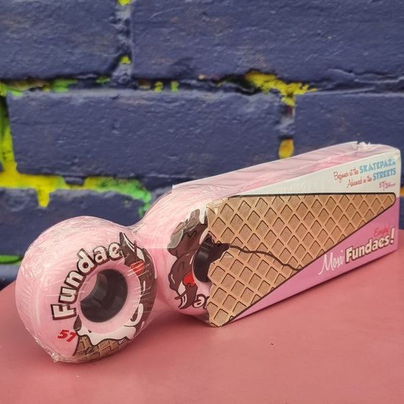 strawberry pink skate park roller skate wheels ice cream print