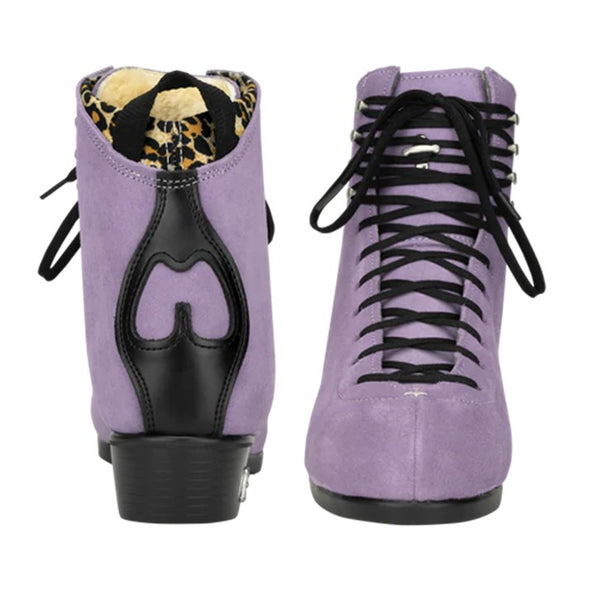 moxi skate jack 2 artistic leather suede boot lilac black laces