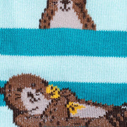 OTTERS on blue stripe 