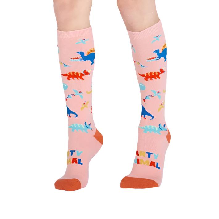 Party Animal Junior Knee High Socks - Lucky Skates