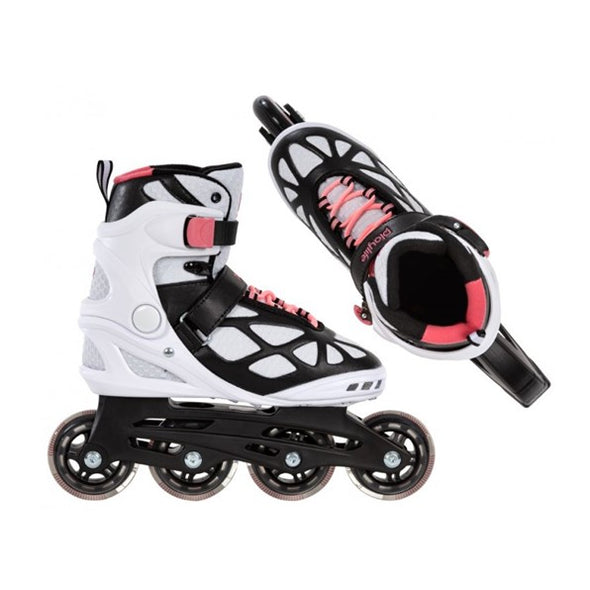 womens fitness recreational inline rollerblades white pink  