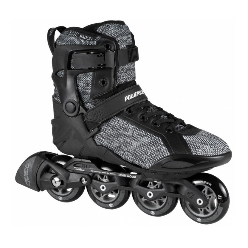 Powerslide Phuzion Radon Black White 80 Inline Skates - Lucky Skates