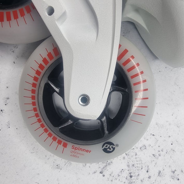 white spinner 90mm inline wheel 