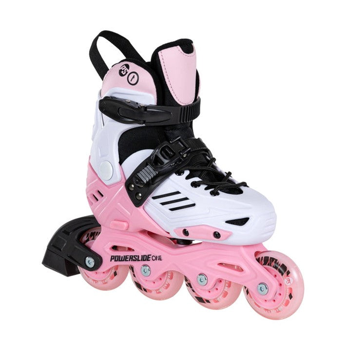 baby pink and white Kids adjustable inline skate