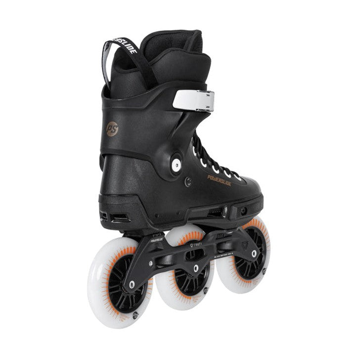 black orange inline 110mm tri skates