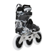 black white tie dye 125mm tri inline skates with trinity liner