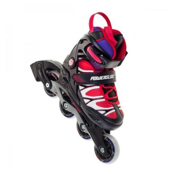 kids adjustable inline skate black red purple 