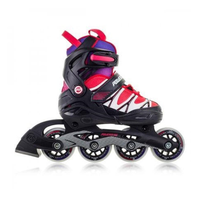 kids adjustable inline skate red purple 