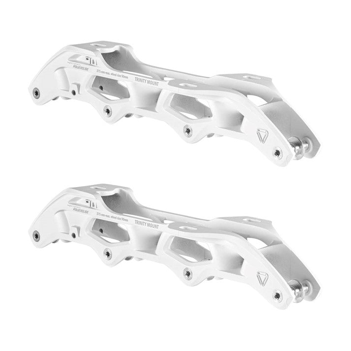 WHITE POWERSLIDE TRINITY 90MM INLINE FRAME SET 