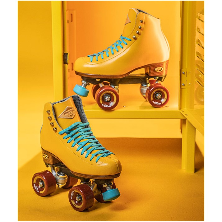 Riedell Crew Turmeric Yellow Roller Skates - Lucky Skates