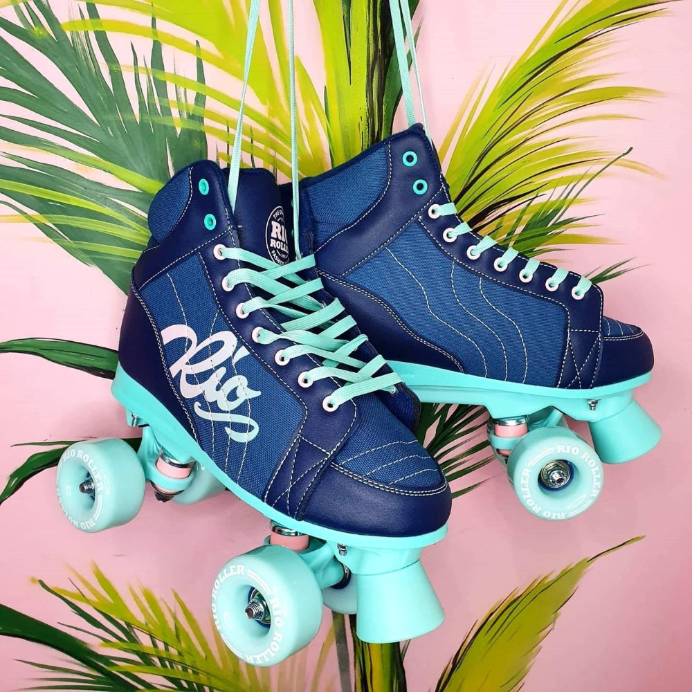 Rio Roller Lumina Navy Green Roller Skates - Lucky Skates