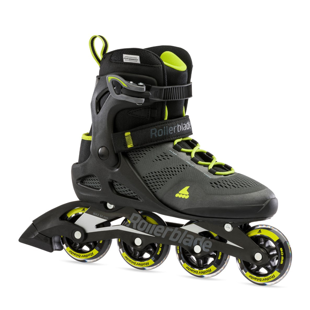 black grey green mens inline rollerblades with brake 