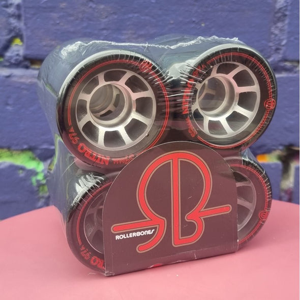 black indoor roller skate wheels aluminium hub