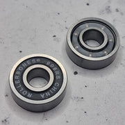 black shielded skate bearing front and back 