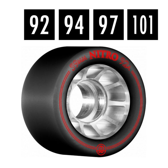 nitro 59mm alloy hubs black indoor rolle skate wheels 