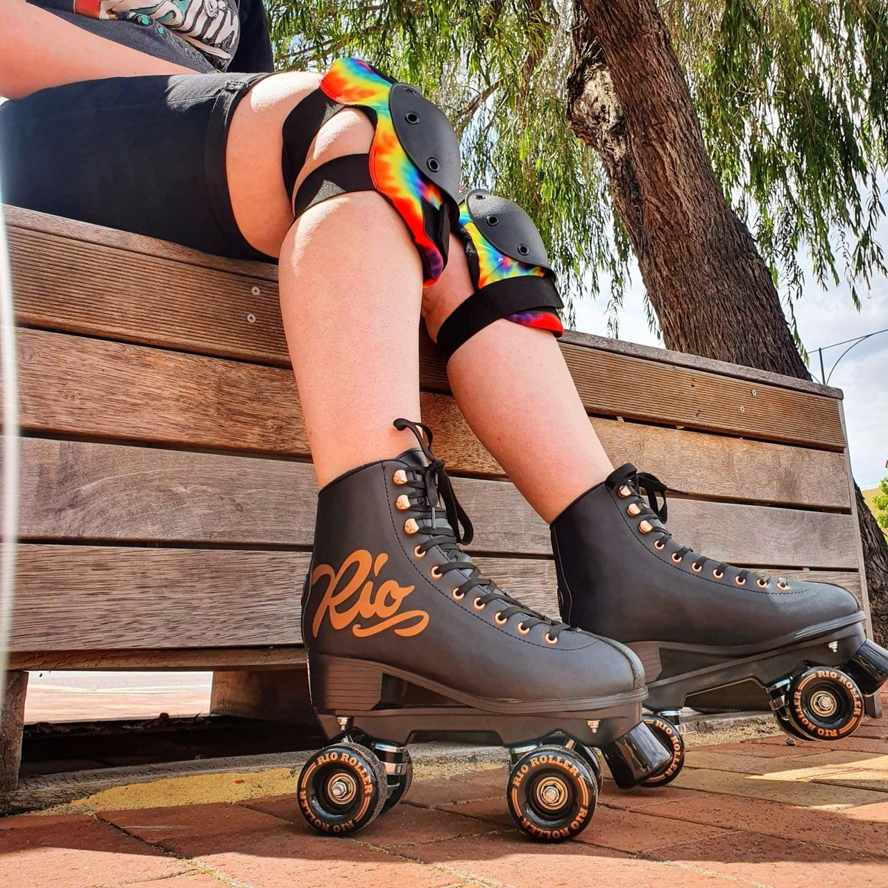 Rio Roller Rose Black Roller Skates - Lucky Skates