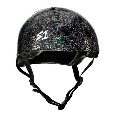 black glitter certified skate helmet s1 lifer 