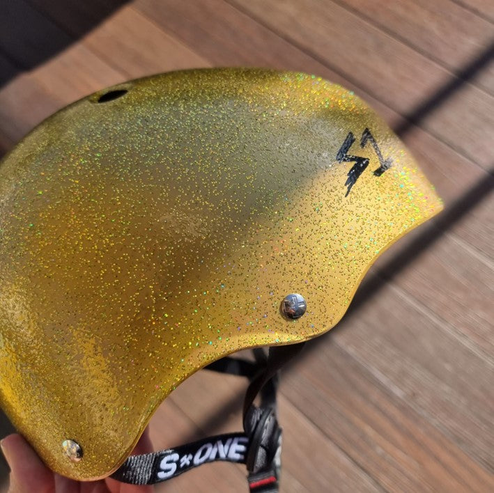 S-One Lifer Skate Helmet Gold Glitter - Certified - Lucky Skates