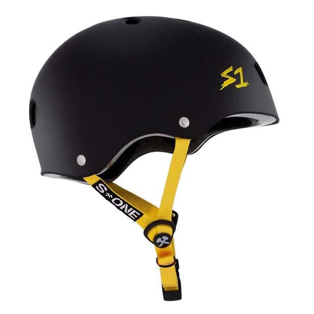 S-One Lifer Skate Helmet Matte Black/Yellow - Certified - Lucky Skates