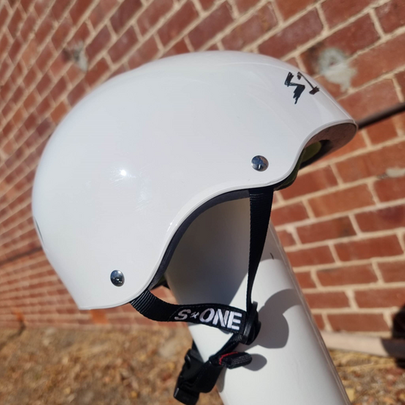 white s-one helmet gloss