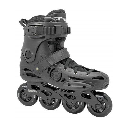 BLACK SEBA HARDSHELL INLINE SKATES 4 WHEEL 80MM