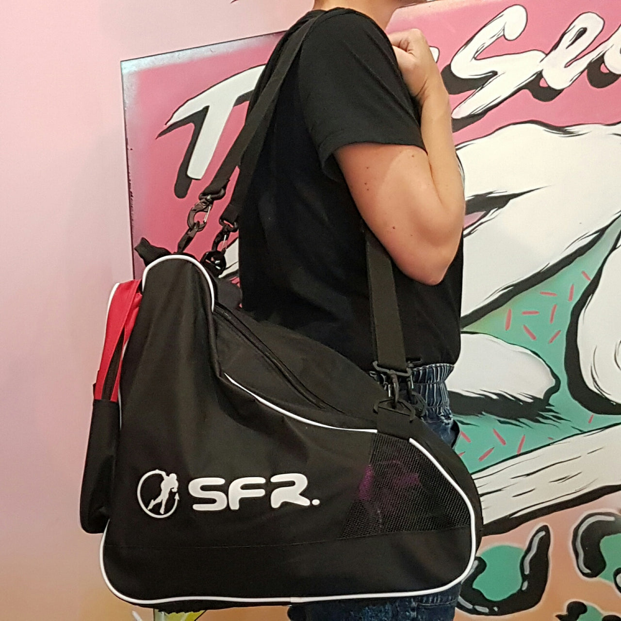 SFR Black Large Ice and Skate Bag - Lucky Skates