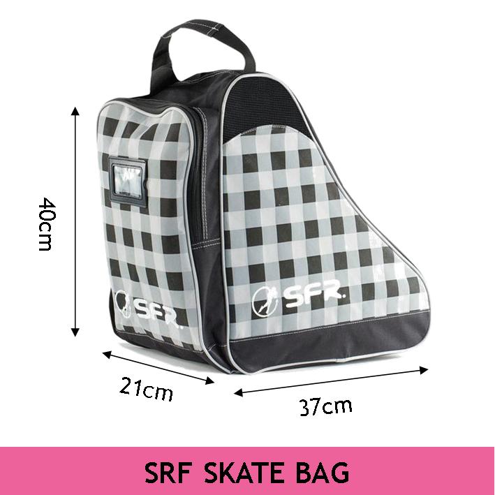 GREY CHECKERED SFR SHOULDER CARRY SKATE BAG DIMENSIONS