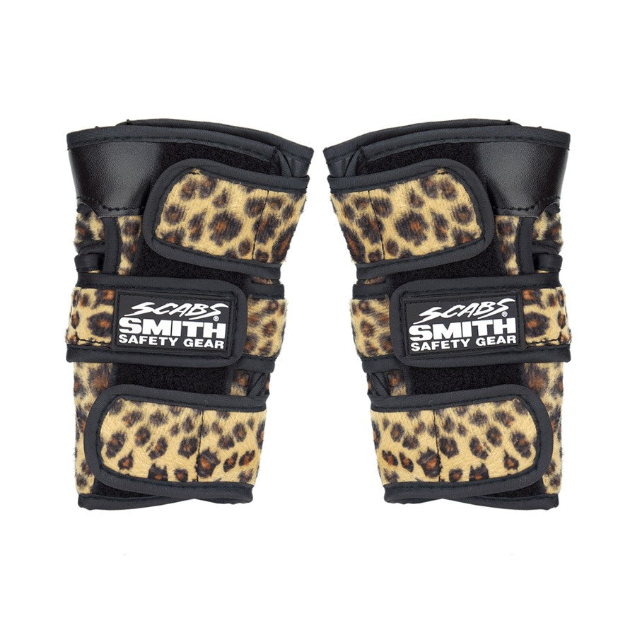 ADULT LEOPARD PRINT SKATE WRIST PROTECTION 