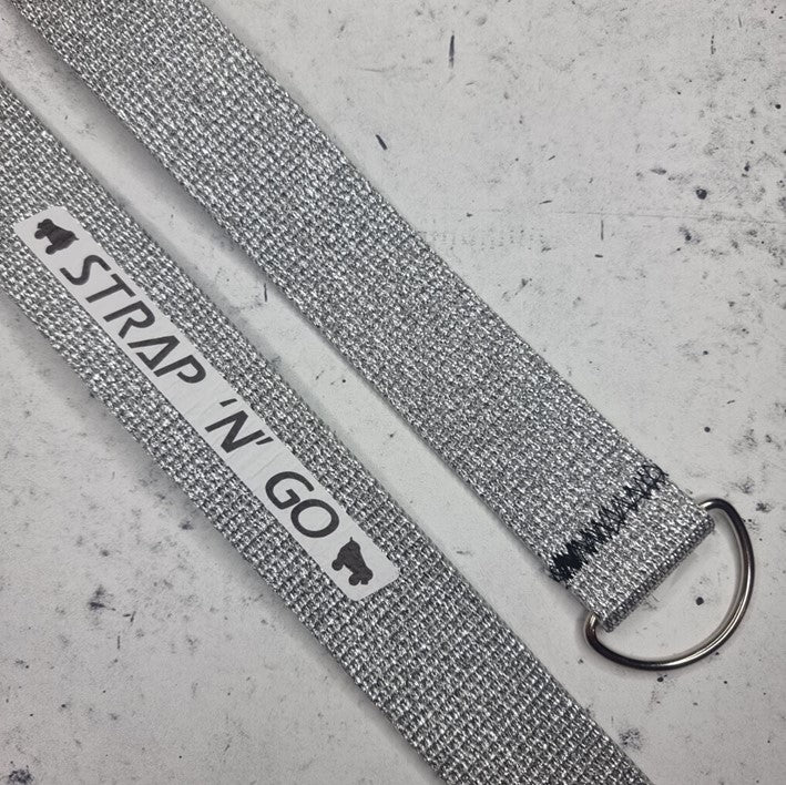 silver glitter skate strap 