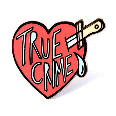 TRUE CRIMES HEART KNIFE PIN 