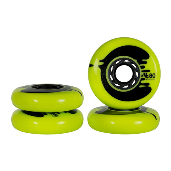 Undercover Cosmic Roche Yellow Inline Wheels 86A 80mm - 4 Pack