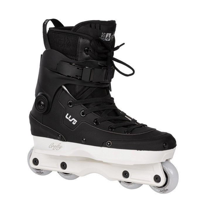 black white aggressive inline skates