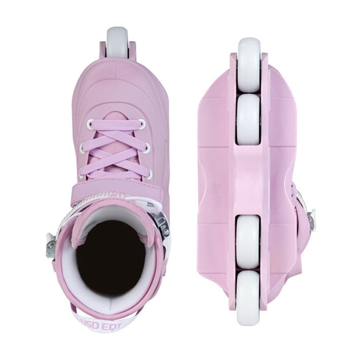 lilac aeon eqt aggressive inline skates white wheels and ladder 